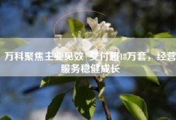 万科聚焦主业见效  交付超18万套，经营服务稳健成长