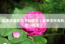 诺基亚最早的手机型号（诺基亚所有机型一览表）