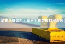 苹果手机装机（苹果手机装机教程视频）