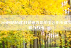 2010网站搭建,打造高效网络平台的关键步骤与方法