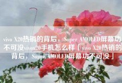 vivo X20热销的背后，Super AMOLED屏幕功不可没vivox20手机怎么样「vivo X20热销的背后，Super AMOLED屏幕功不可没」
