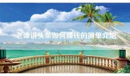 老谭讲头条如何赚钱的简单介绍