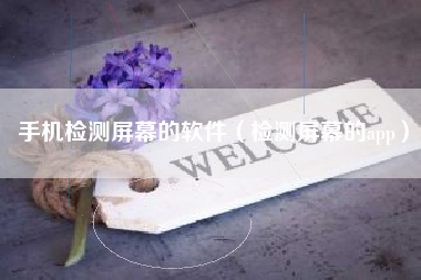 手机检测屏幕的软件（检测屏幕的app）